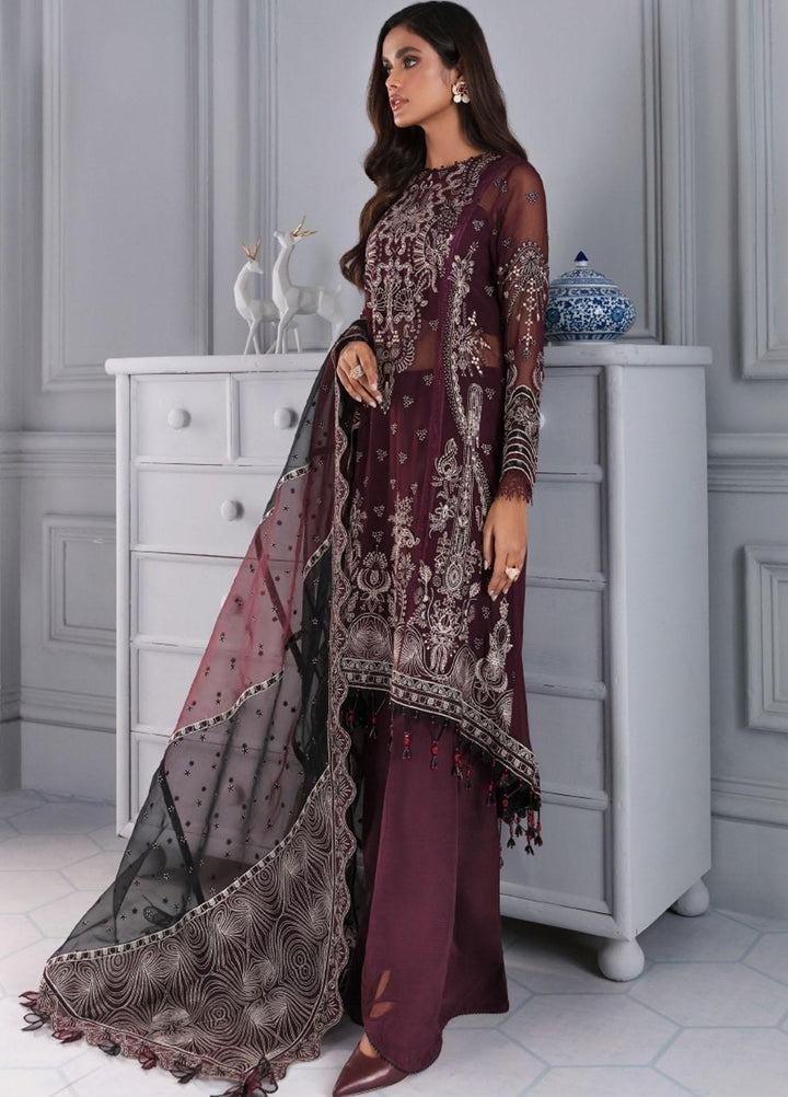 Iris by Jazmin Embroidered Chiffon Suits Unstitched 3 Piece JZ21IRL D-03 LIVIA - Formals Collection