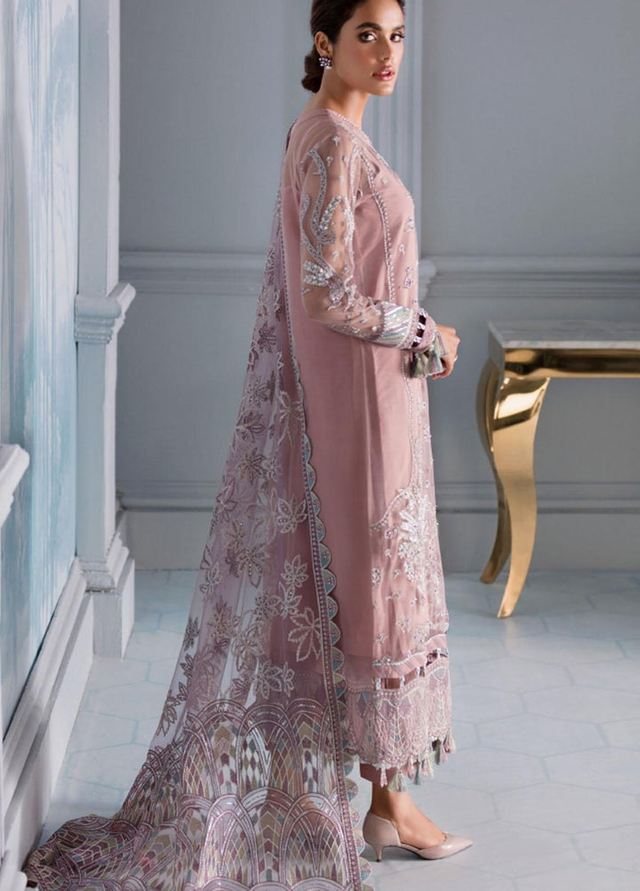 Iris by Jazmin Embroidered Net Suits Unstitched 3 Piece JZ21IRL D-06 FIORA - Formals Collection