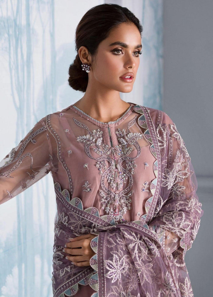 Iris by Jazmin Embroidered Net Suits Unstitched 3 Piece JZ21IRL D-06 FIORA - Formals Collection