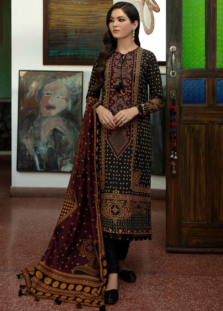 Iris by Jazmin Embroidered Viscose Slub Khaddar Suits Unstitched 3 Piece JZ21IV D1 NIRAN - Winter Collection