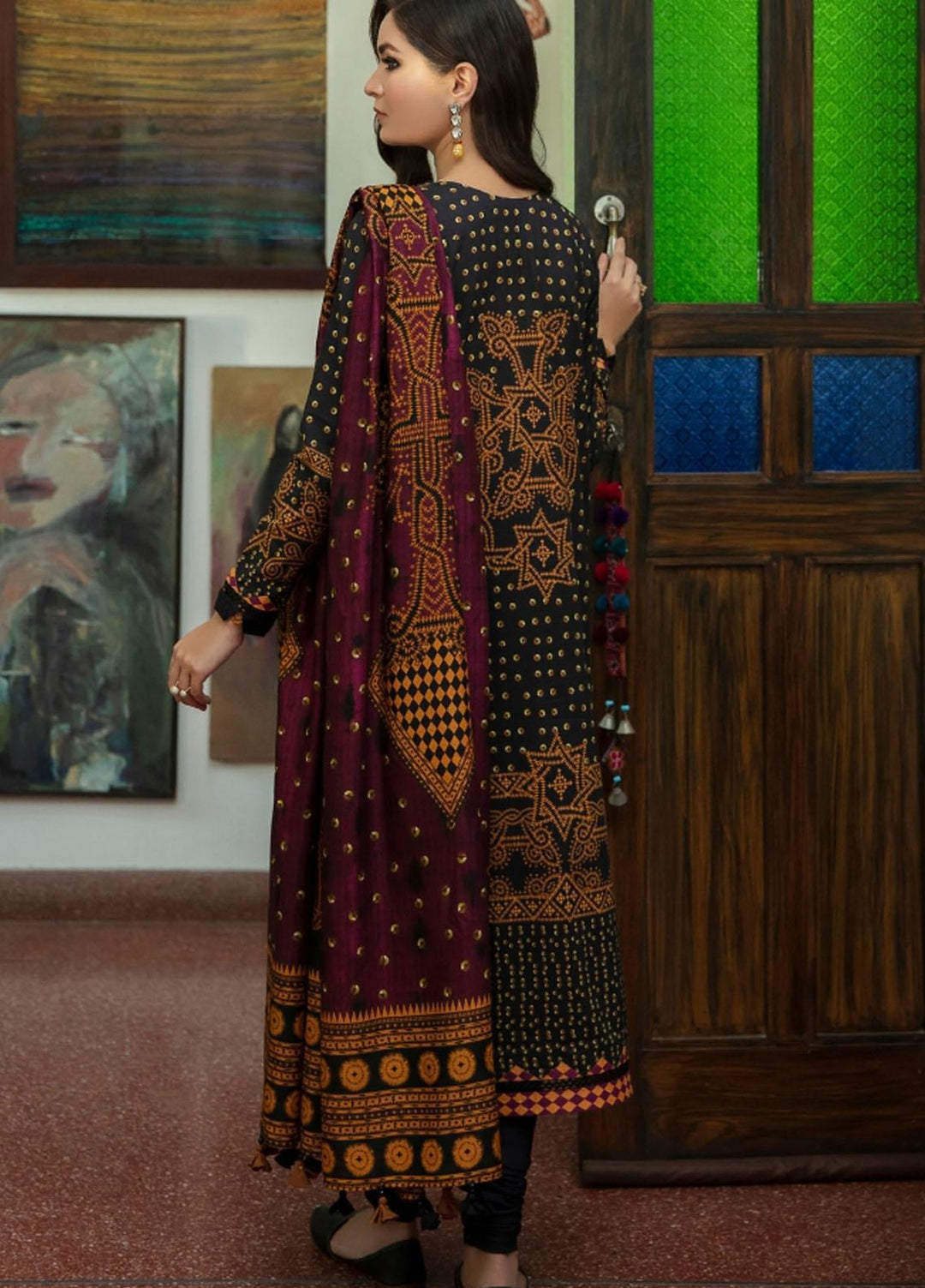 Iris by Jazmin Embroidered Viscose Slub Khaddar Suits Unstitched 3 Piece JZ21IV D1 NIRAN - Winter Collection