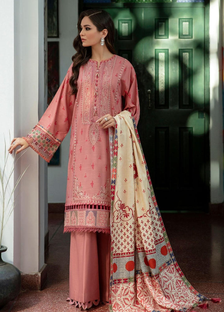 Iris by Jazmin Embroidered Viscose Slub Khaddar Suits Unstitched 3 Piece JZ21IV D2 ELINOR - Winter Collection