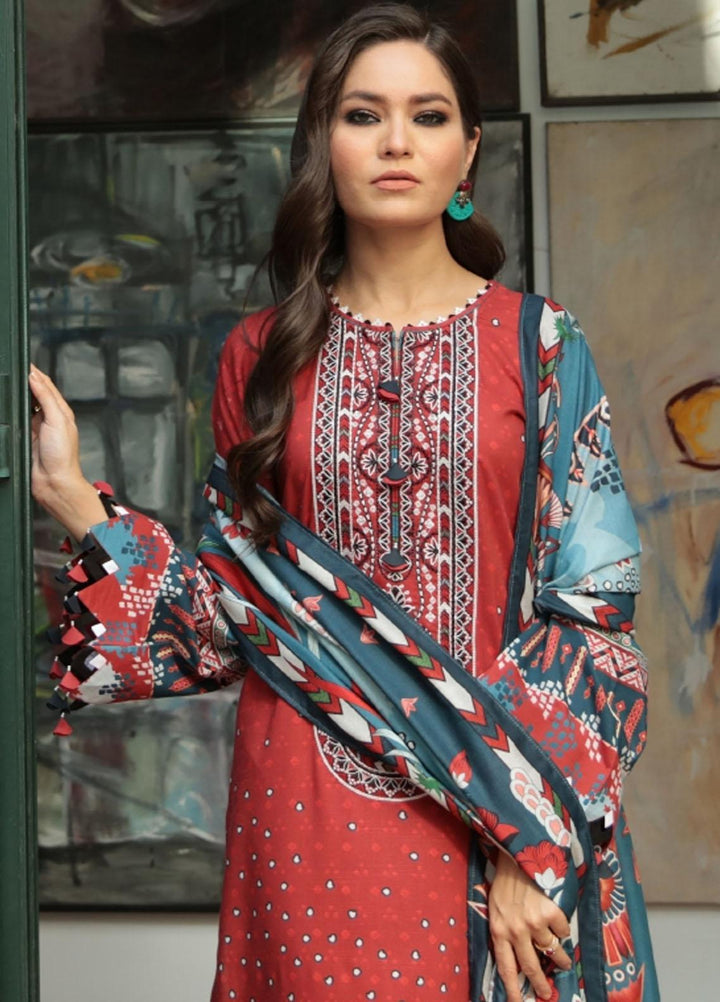Iris by Jazmin Embroidered Viscose Slub Khaddar Suits Unstitched 3 Piece JZ21IV D7 ZEAL - Winter Collection