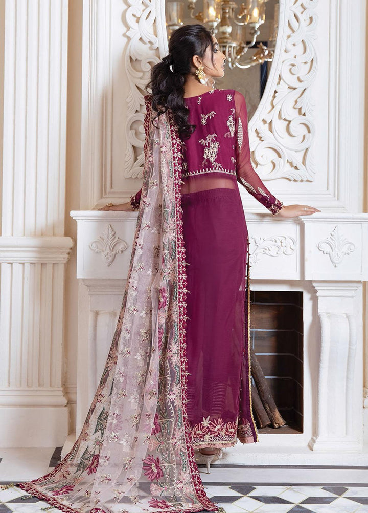 Isfahan by Xenia Formals Embroidered Chiffon Suits Unstitched 3 Piece XF21IF 07-GULL-E-WAFA - Luxury Collection