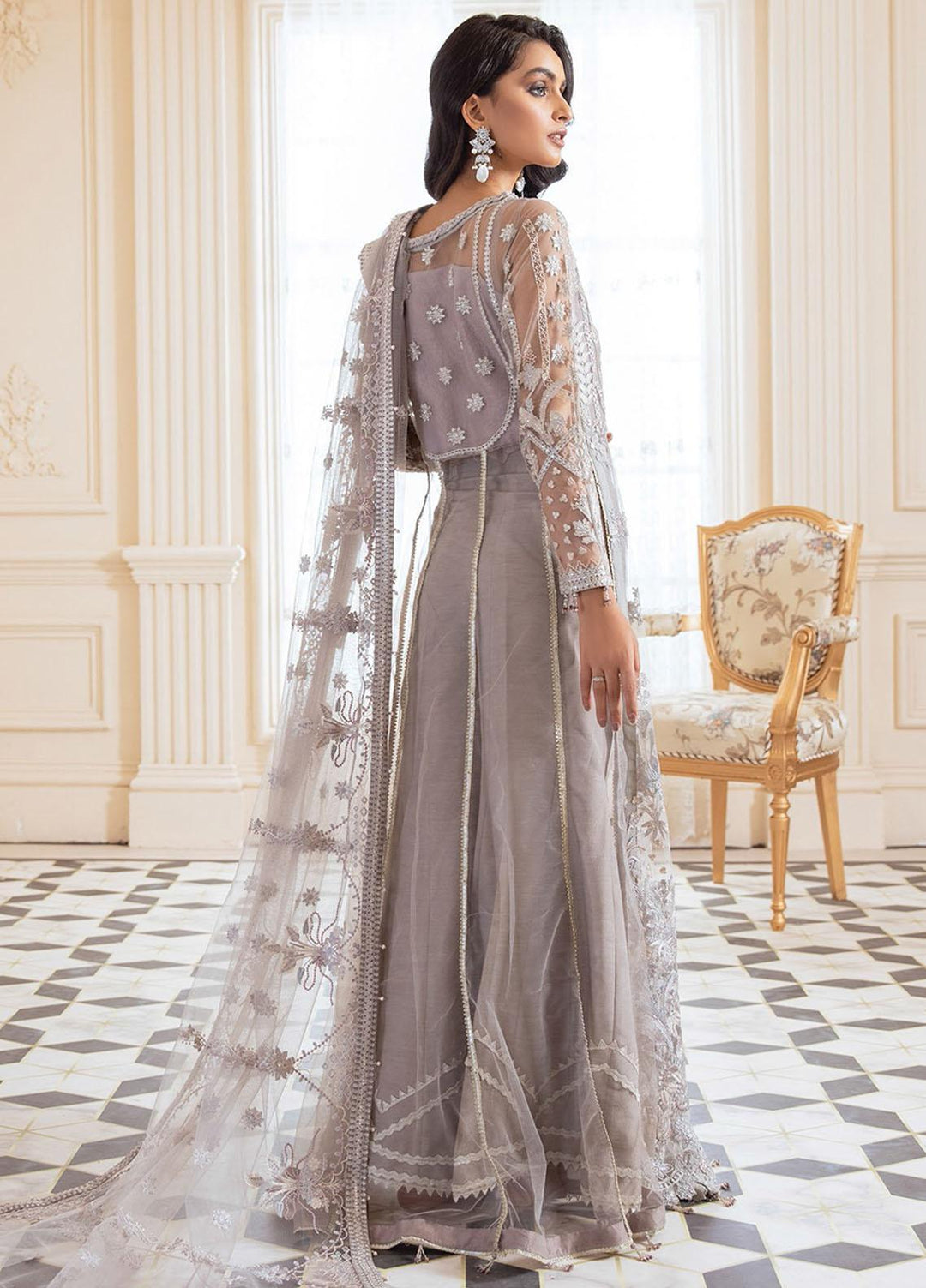 Isfahan by Xenia Formals Embroidered Net Suits Unstitched 3 Piece XF21IF 10-ASHNAH - Luxury Collection