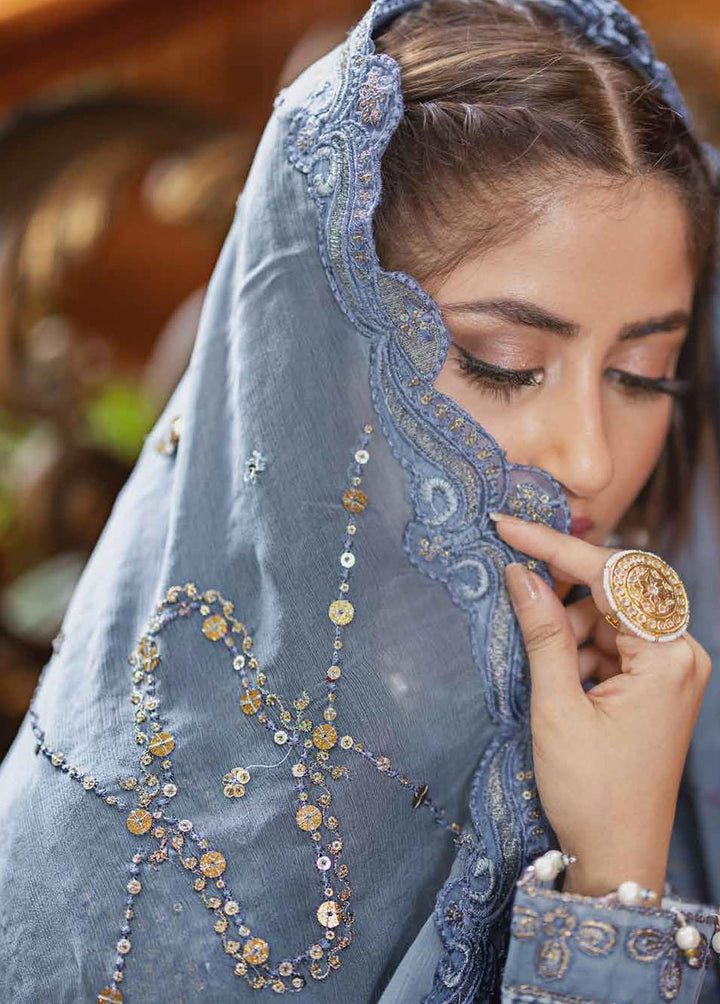 Ishq Aatish by Emaan Adeel Embroidered Chiffon Suits Unstitched 3 Piece EA23IA AT-04 - Luxury Collection