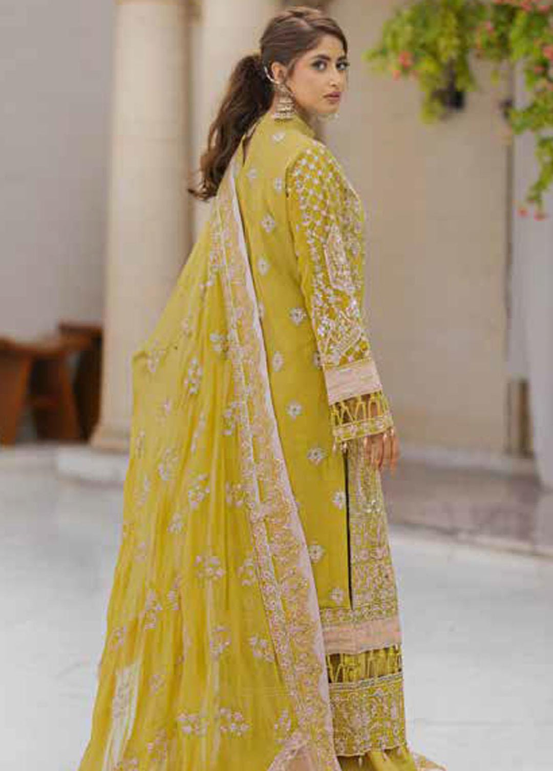 Ishq Aatish by Emaan Adeel Embroidered Chiffon Suits Unstitched 3 Piece EA23IA AT-06 - Luxury Collection