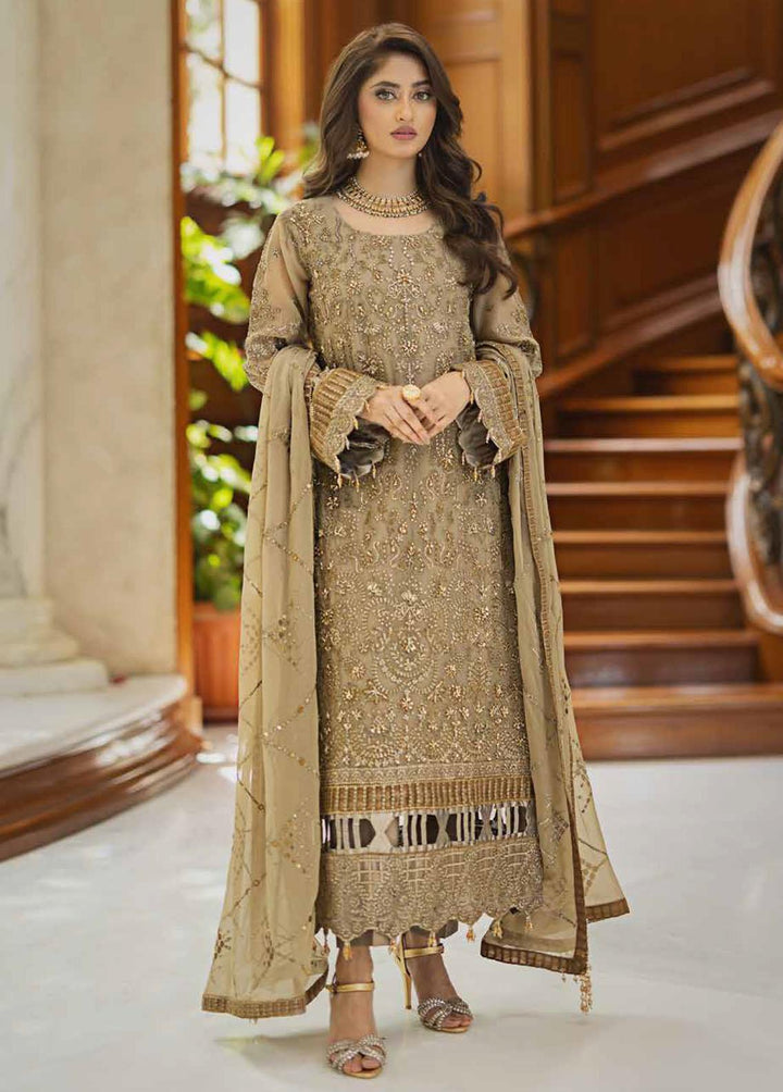 Ishq Aatish by Emaan Adeel Embroidered Chiffon Suits Unstitched 3 Piece EA23IA AT-08 - Luxury Collection