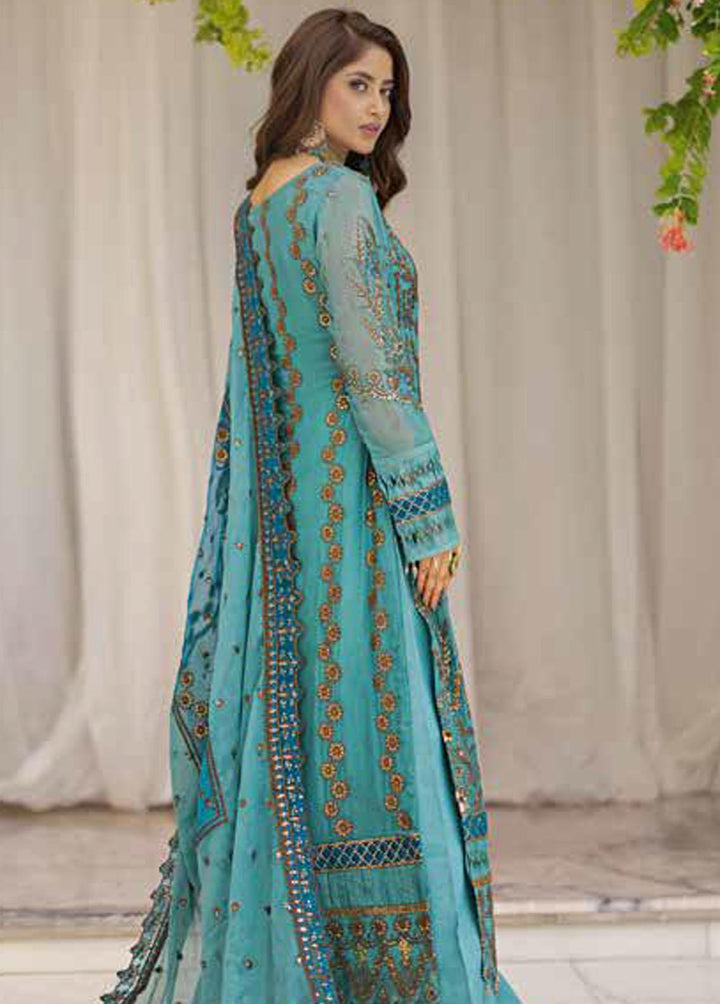 Ishq Aatish by Emaan Adeel Embroidered Chiffon Suits Unstitched 3 Piece EA23IA AT-09 - Luxury Collection