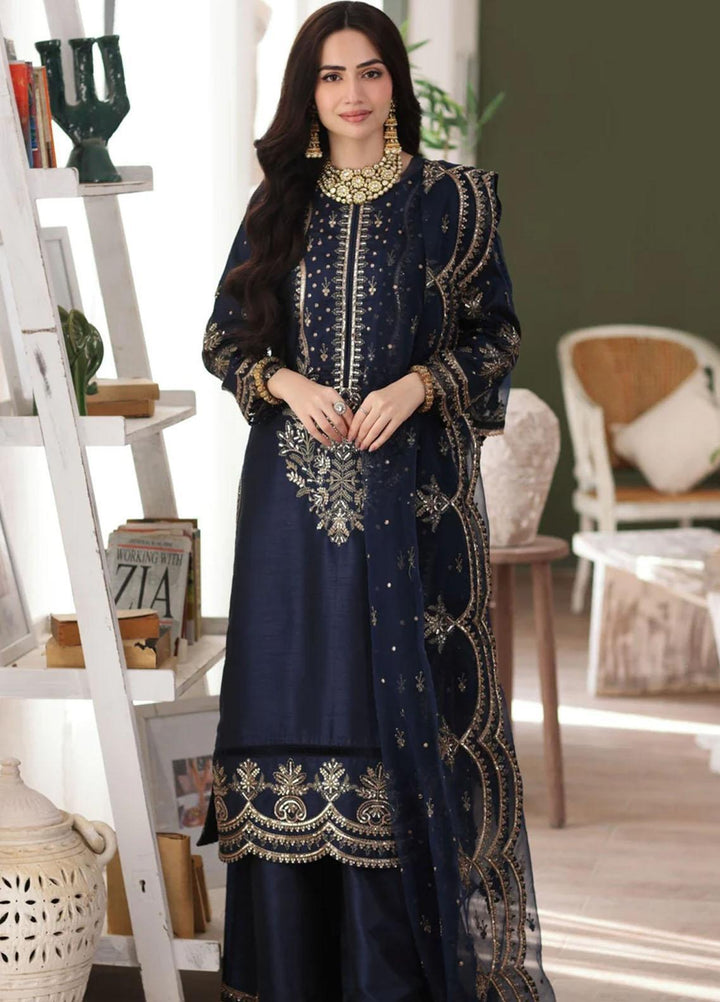 Ishq Aatish By Mohagni Embroidered Raw Silk Suits Unstitched 3 Piece MG23IA MGS-01 Afreen - Luxury Collection