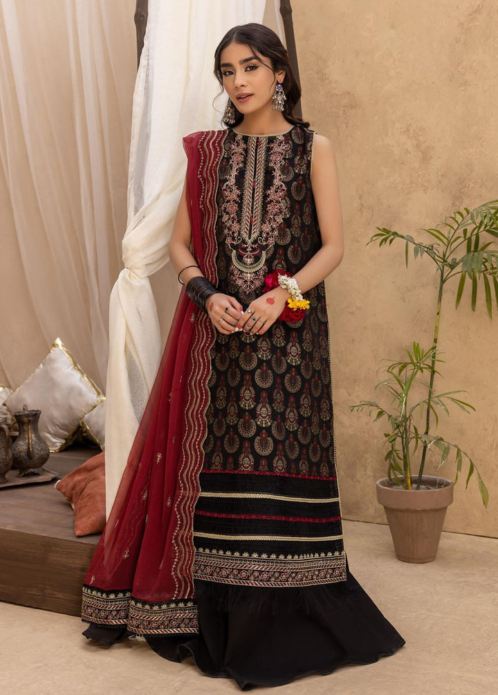 Ishq By Humdum Embroidered Jacquard Suits Unstitched 3 Piece HD24IQ D-01 - Spring Collection