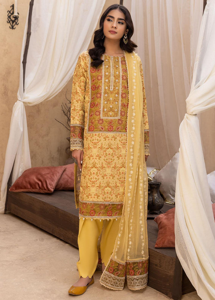 Ishq By Humdum Embroidered Jacquard Suits Unstitched 3 Piece HD24IQ D-02 - Spring Collection