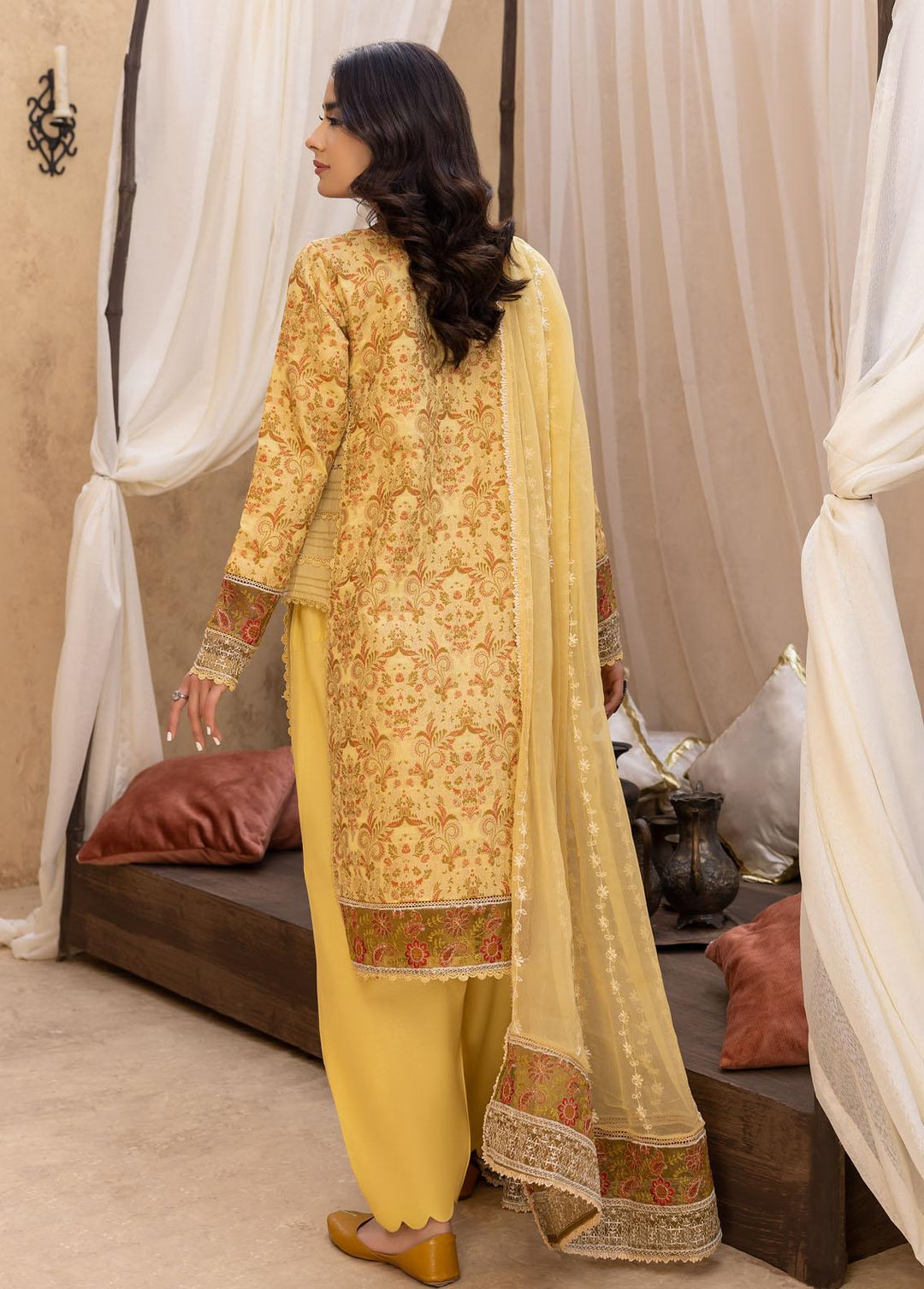 Ishq By Humdum Embroidered Jacquard Suits Unstitched 3 Piece HD24IQ D-02 - Spring Collection