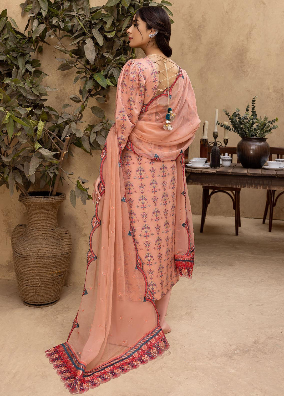 Ishq By Humdum Embroidered Jacquard Suits Unstitched 3 Piece HD24IQ D-04 - Spring Collection