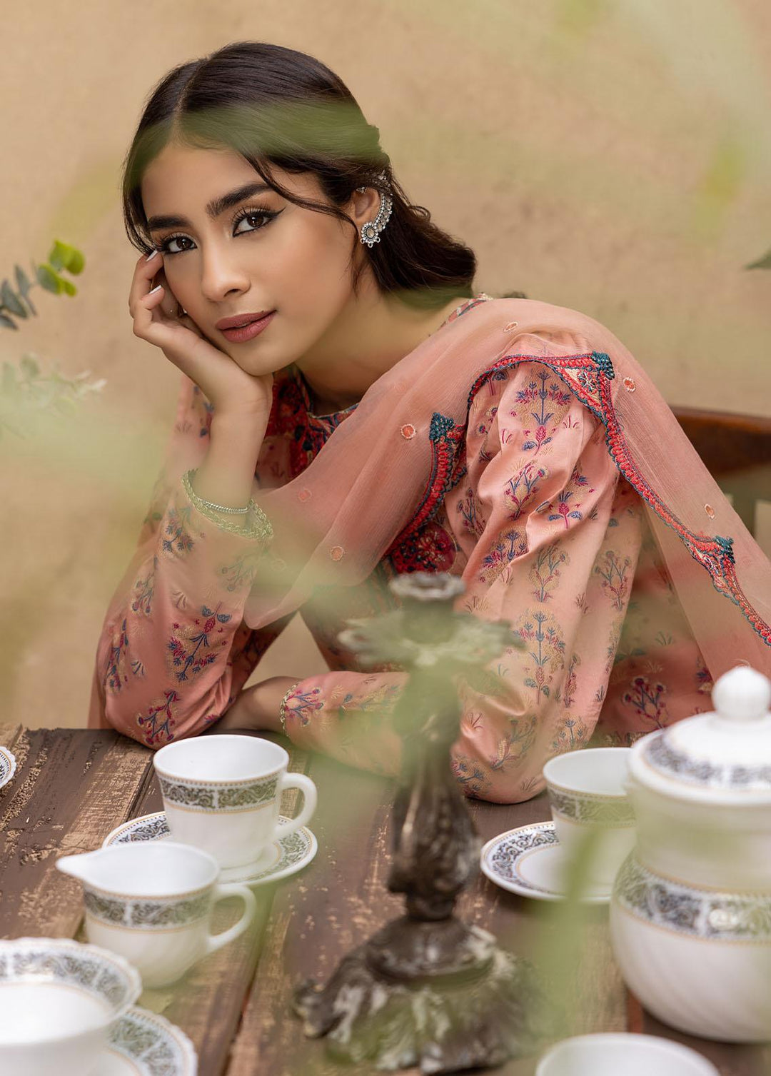 Ishq By Humdum Embroidered Jacquard Suits Unstitched 3 Piece HD24IQ D-04 - Spring Collection