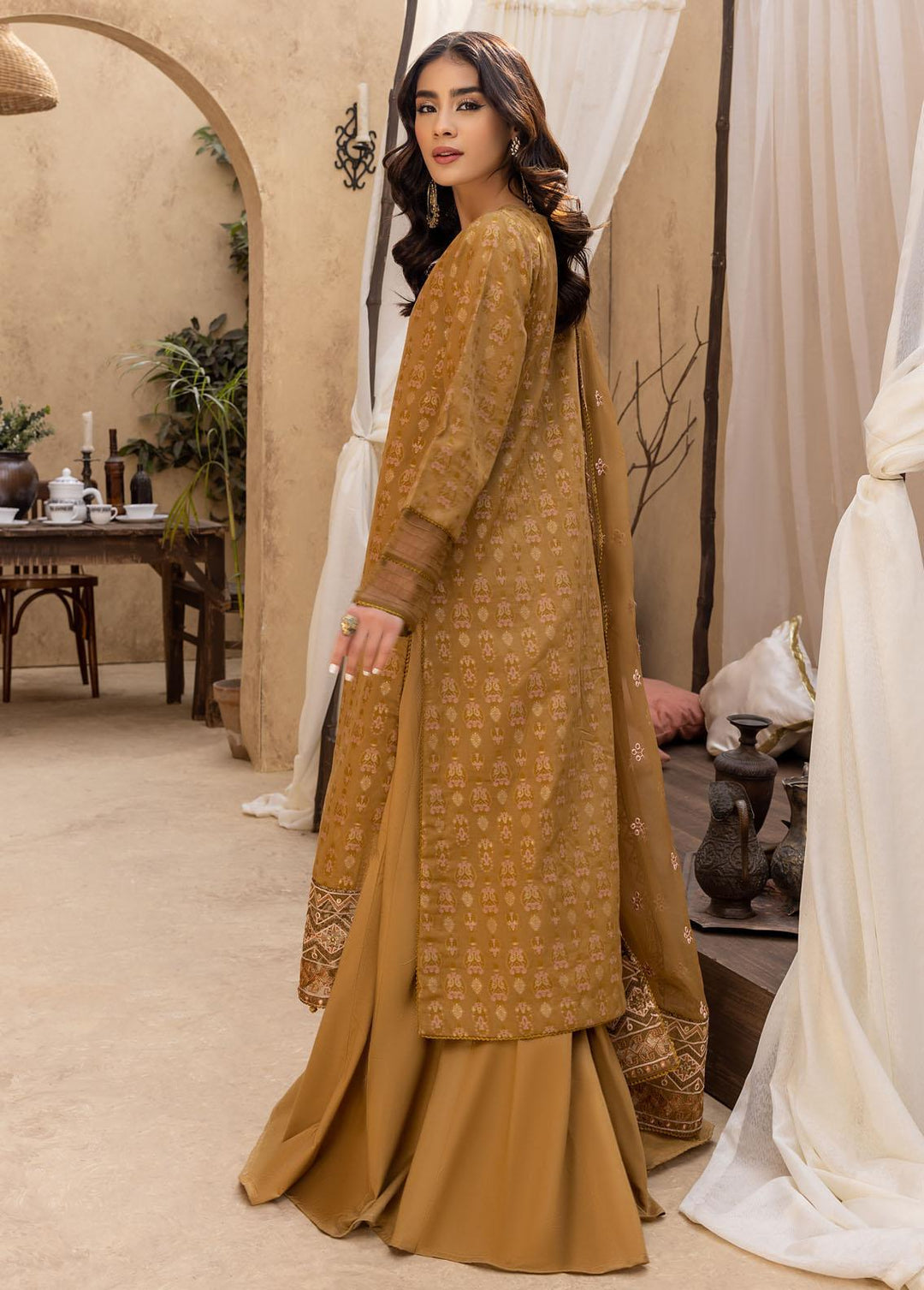 Ishq By Humdum Embroidered Jacquard Suits Unstitched 3 Piece HD24IQ D-06 - Spring Collection