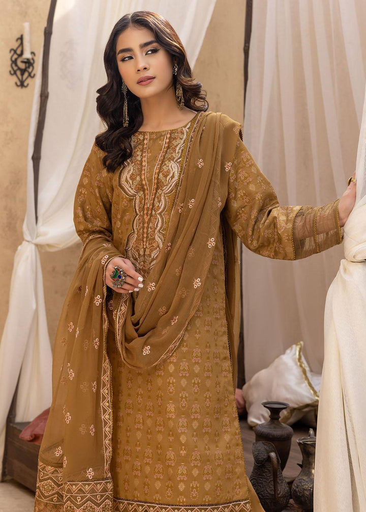 Ishq By Humdum Embroidered Jacquard Suits Unstitched 3 Piece HD24IQ D-06 - Spring Collection