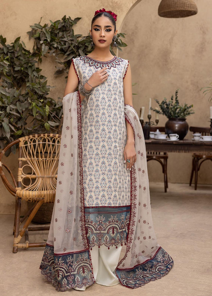 Ishq By Humdum Embroidered Jacquard Suits Unstitched 3 Piece HD24IQ D-08 - Spring Collection