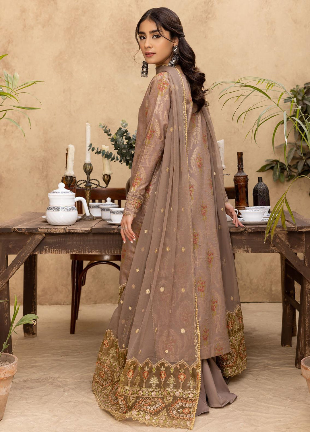 Ishq By Humdum Embroidered Jacquard Suits Unstitched 3 Piece HD24IQ D-09 - Spring Collection