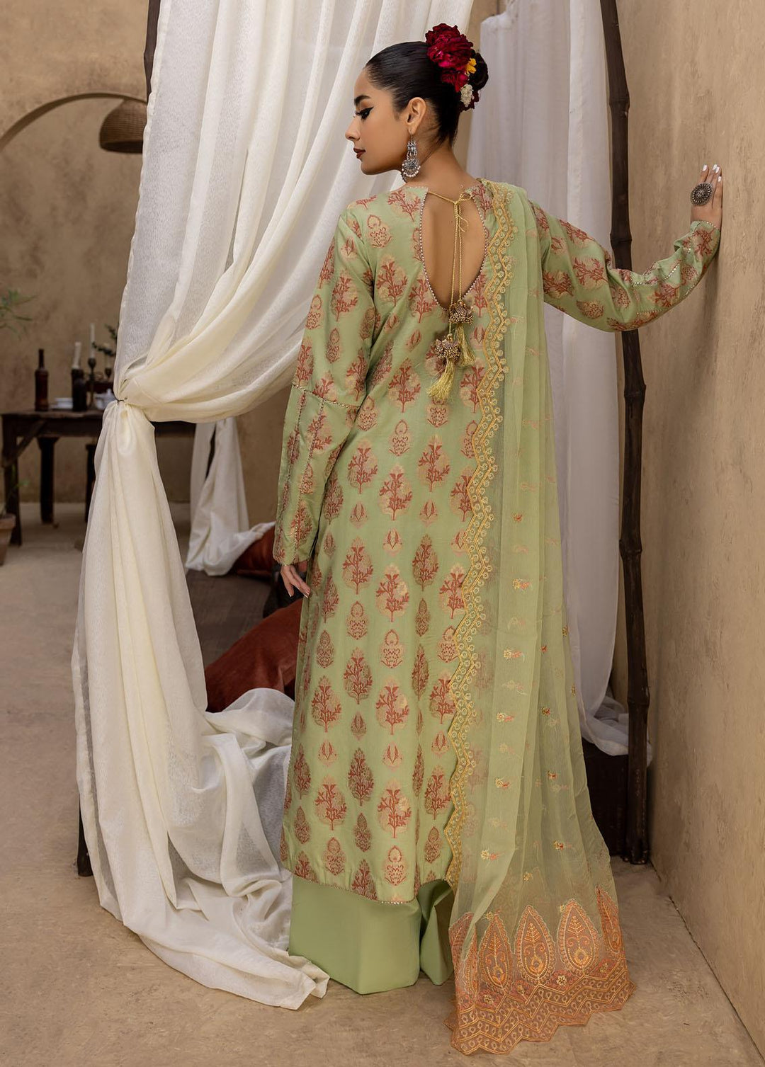 Ishq By Humdum Embroidered Jacquard Suits Unstitched 3 Piece HD24IQ D-10 - Spring Collection