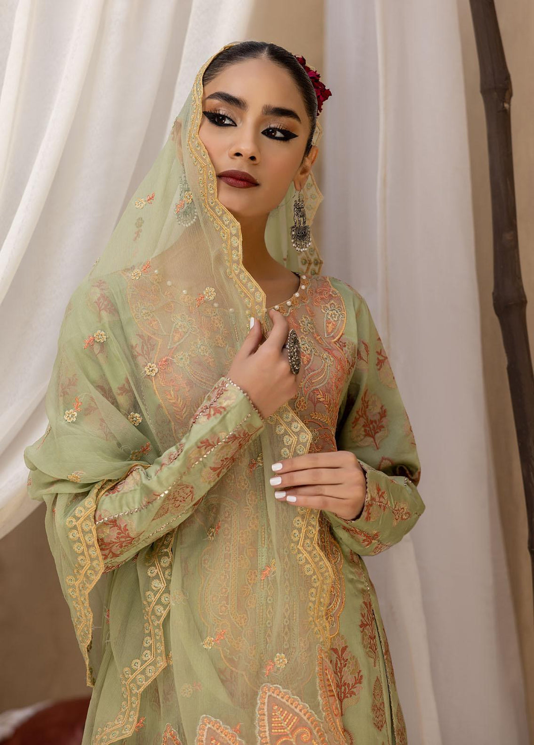 Ishq By Humdum Embroidered Jacquard Suits Unstitched 3 Piece HD24IQ D-10 - Spring Collection