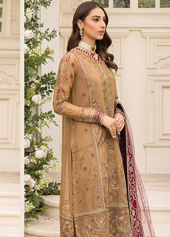 Ishya By Xenia Formals Embroidered Chiffon Suits Unstitched 3 Piece XE23I Hikmat - Luxury Collection