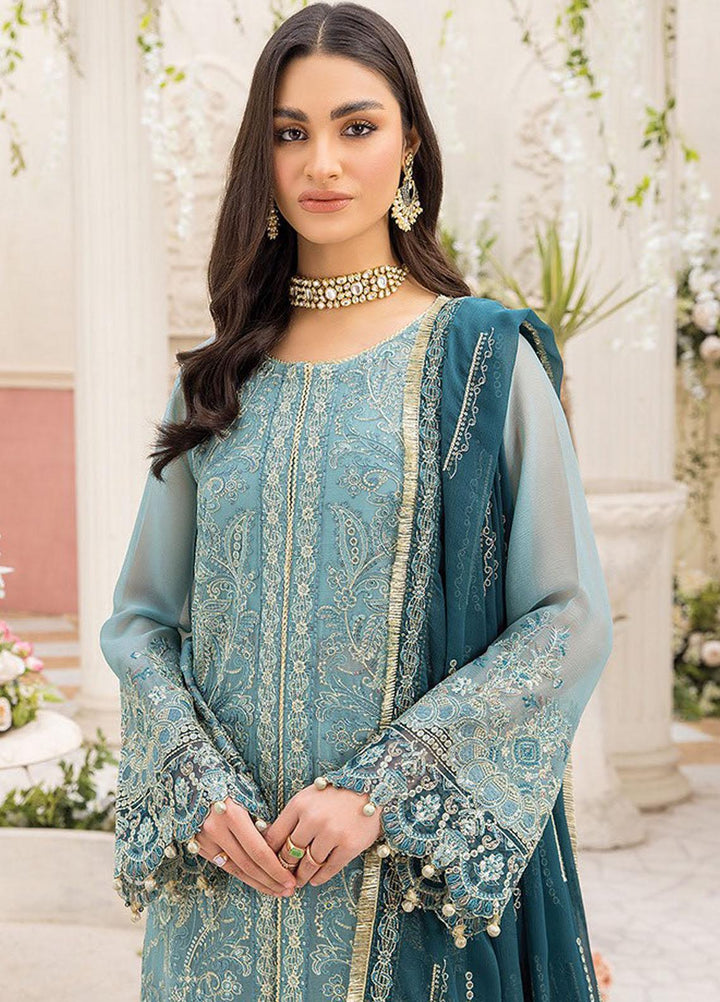 Ishya By Xenia Formals Embroidered Chiffon Suits Unstitched 3 Piece XE23I Hayah - Luxury Collection