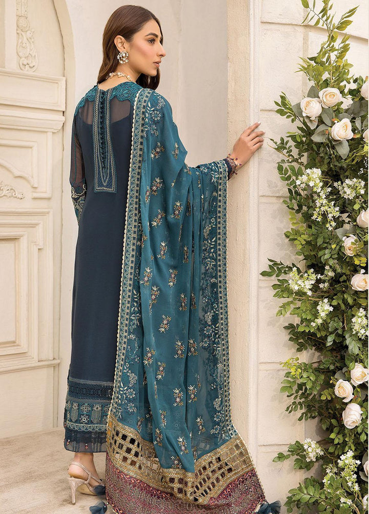 Ishya By Xenia Formals Embroidered Chiffon Suits Unstitched 3 Piece XE23I Famiya - Luxury Collection