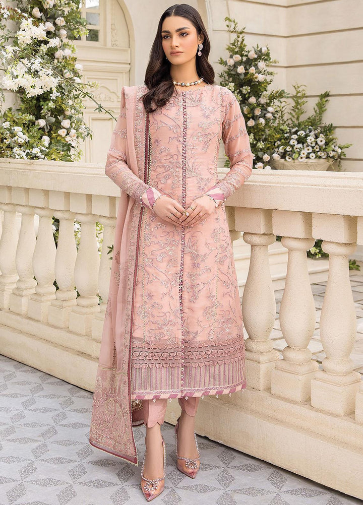 Ishya By Xenia Formals Embroidered Chiffon Suits Unstitched 3 Piece XE23I Faryal - Luxury Collection