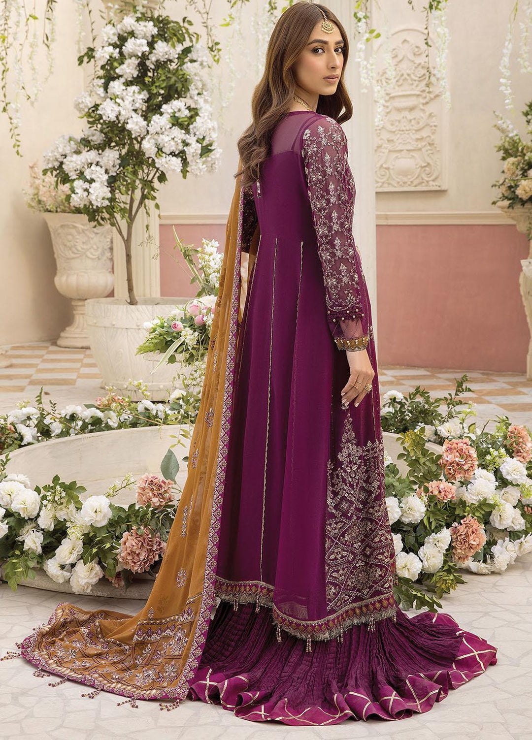 Ishya By Xenia Formals Embroidered Chiffon Suits Unstitched 3 Piece XE23I Feeza - Luxury Collection