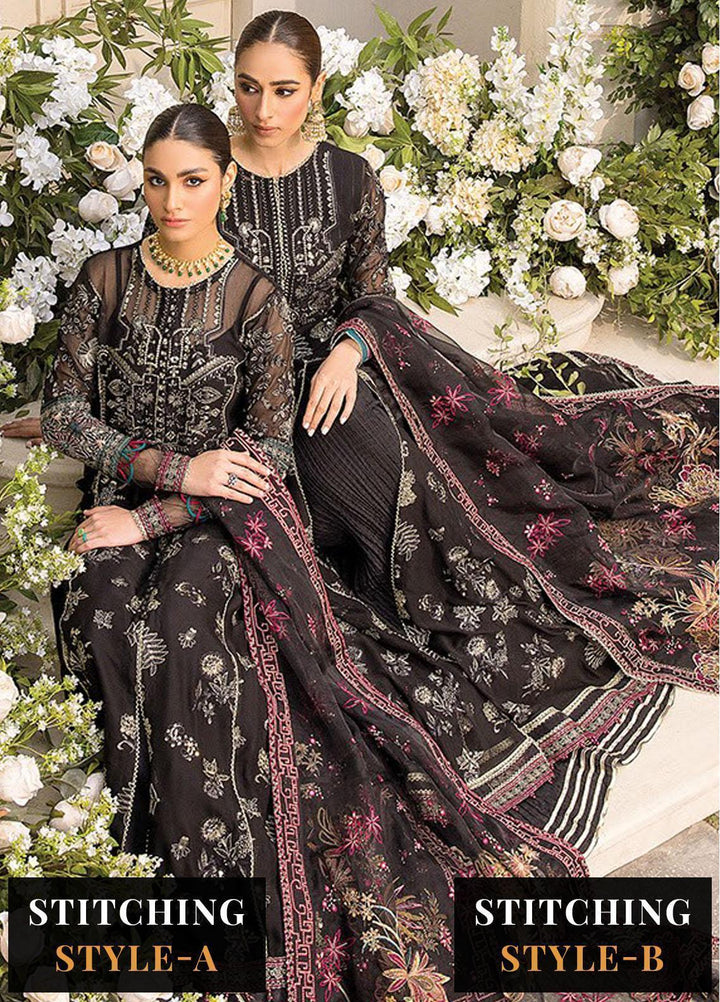 Ishya By Xenia Formals Embroidered Chiffon Suits Unstitched 3 Piece XE23I Hessa - Luxury Collection
