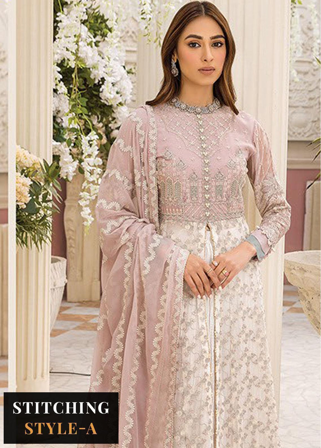 Ishya By Xenia Formals Embroidered Chiffon Suits Unstitched 3 Piece XE23I Heba - Luxury Collection