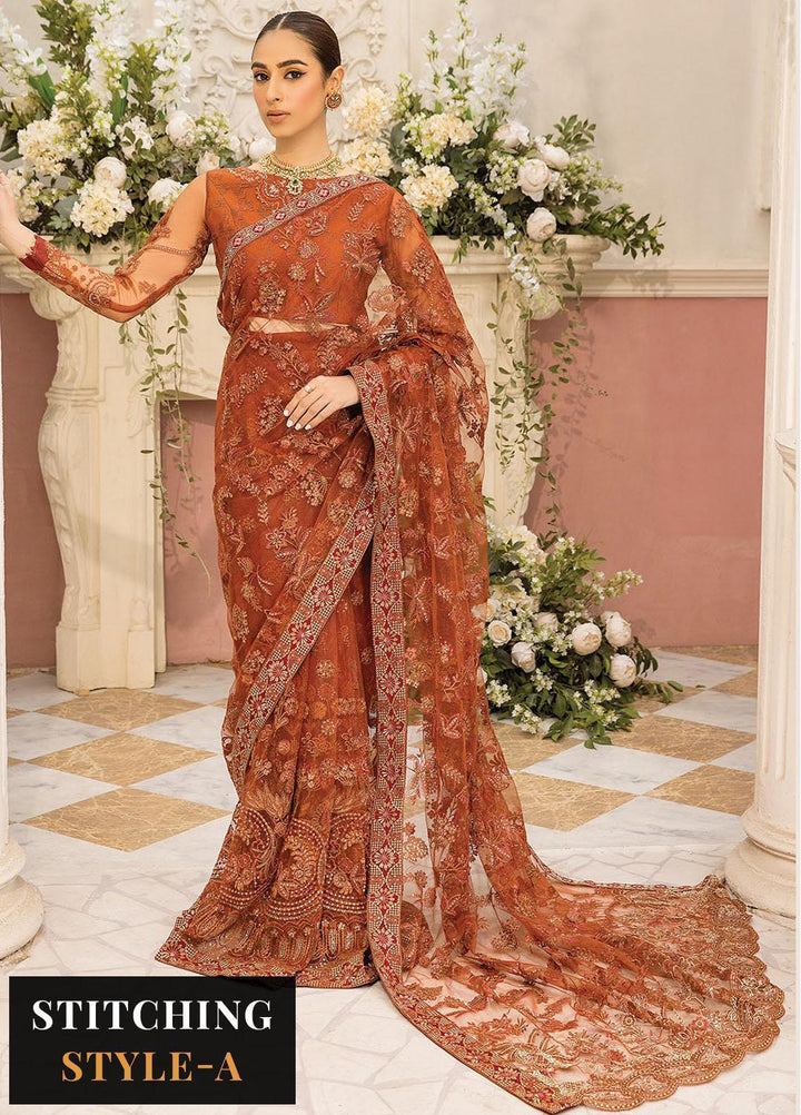 Ishya By Xenia Formals Embroidered Net Suits Unstitched 3 Piece XE23I Firaaki - Luxury Collection