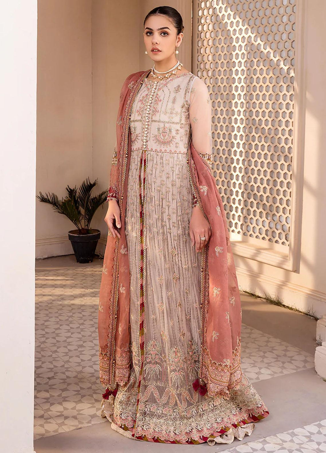 Ishya By Xenia Formals Embroidered Net Suits Unstitched 3 Piece XE23I Shermina - Luxury Collection