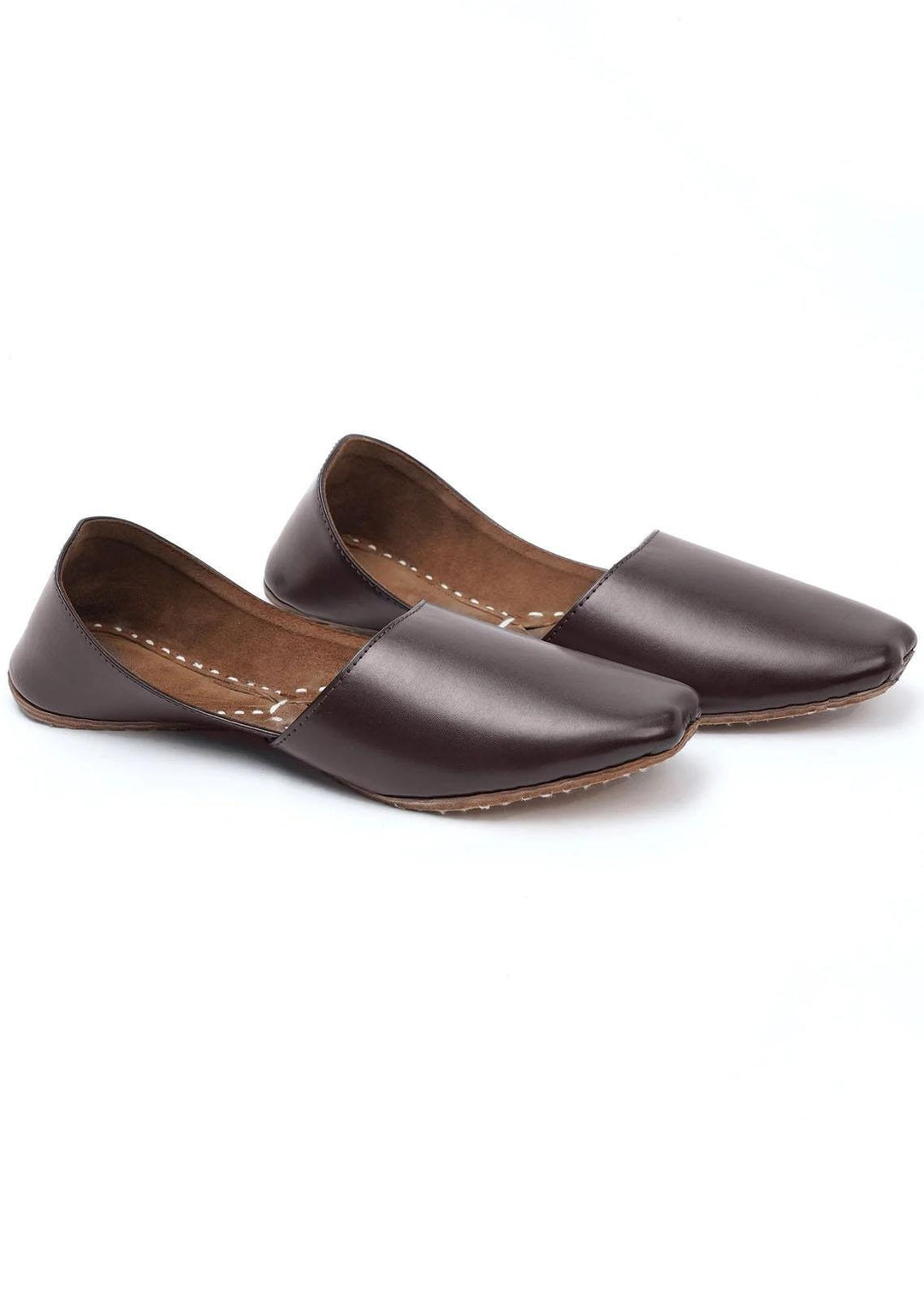 Istor Leather   Khussa IST-135-KW- PLAIN BROWN