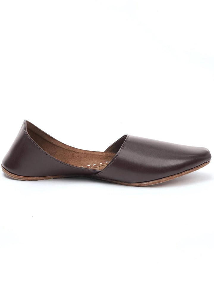 Istor Leather   Khussa IST-135-KW- PLAIN BROWN