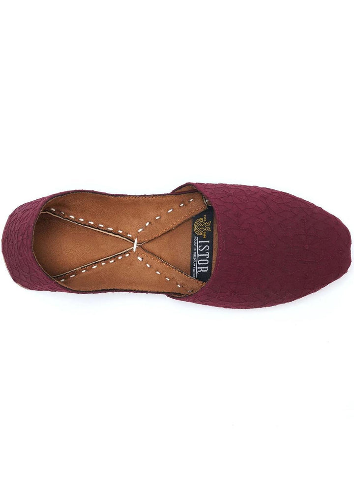 Istor Embroidered   Khussa IST-138-KW-MAHROON