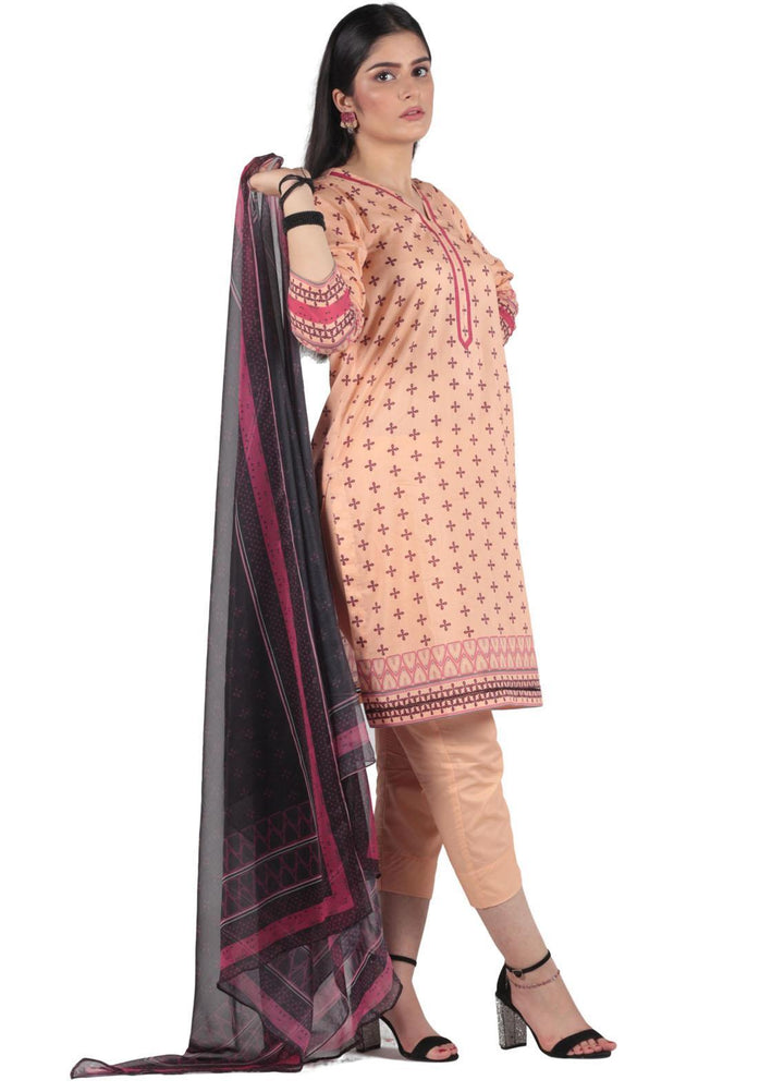 Vibgyor Fashion Pret Printed Lawn 3 Piece Suit D10-23S RAYANA ORANGE