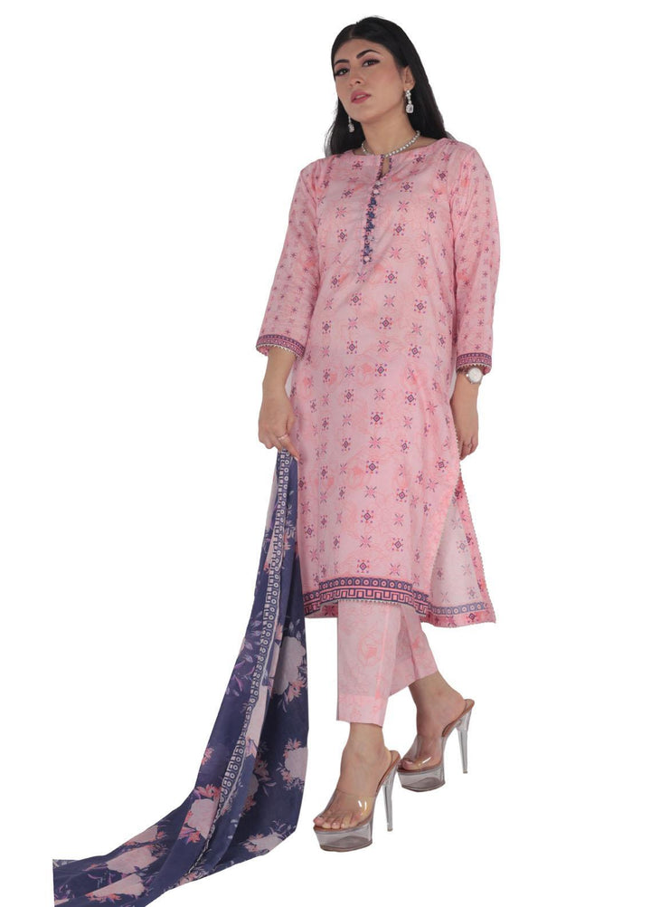Vibgyor Fashion Pret Printed Lawn 3 Piece Suit D2-C1-23S ARZEN PINK