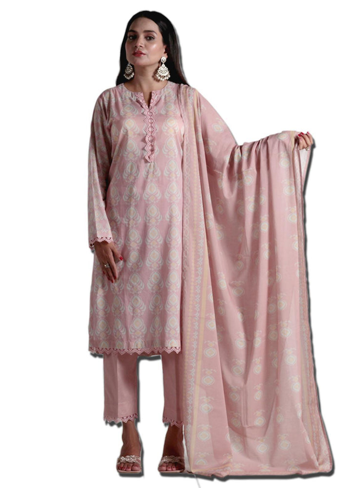 Vibgyor Fashion Pret Printed Lawn 3 Piece Suit D8-C1-23S IVAAN PINK