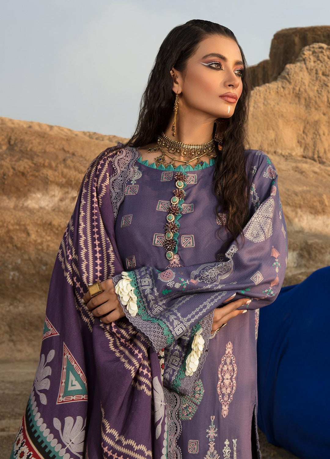 Ittehad Textiles Embroidered Dobby Suits Unstitched 3 Piece IT21WP 04 LILTOVVY - Winter Collection