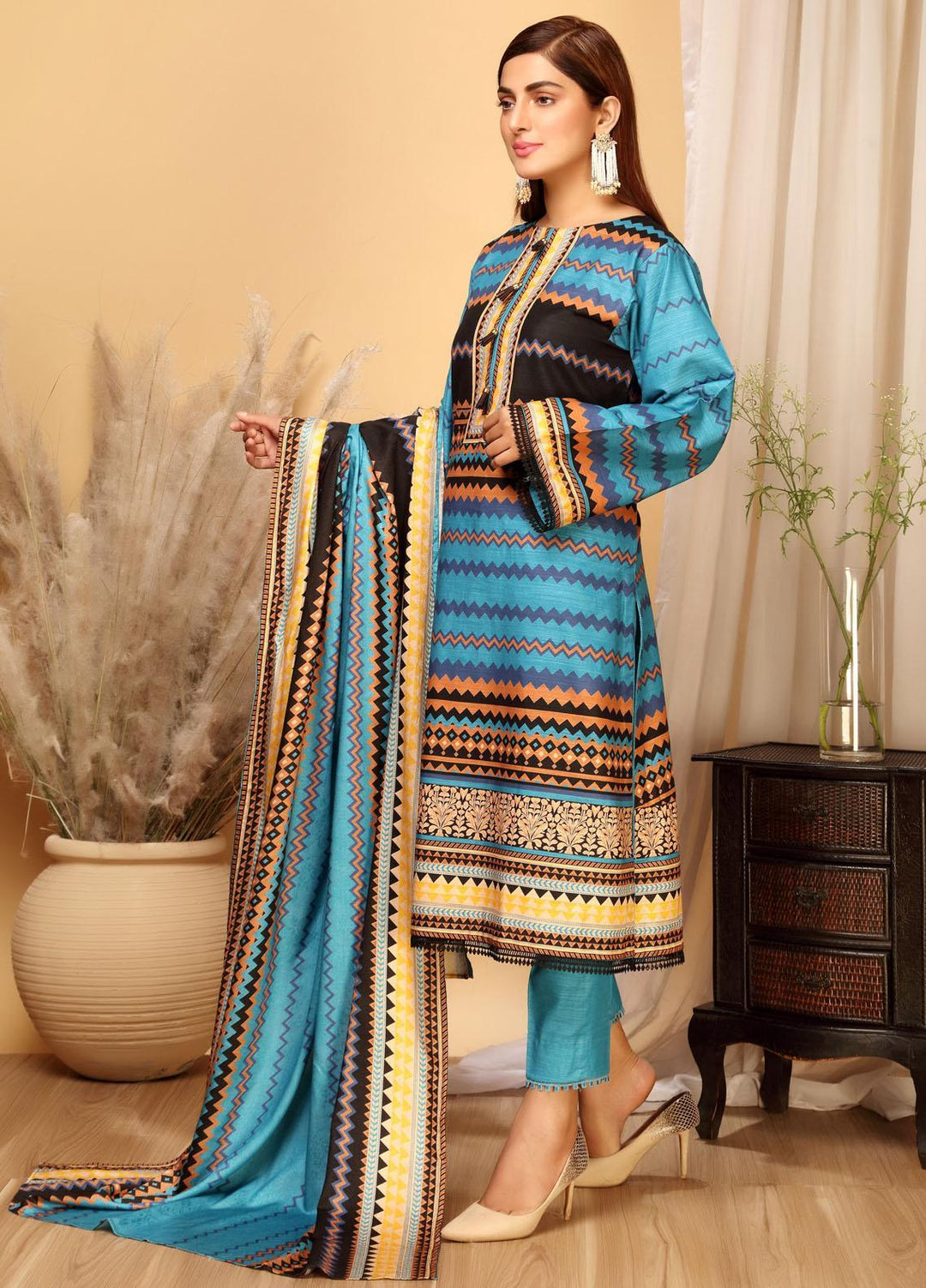 Ittehad Textiles Printed Khaddar Suits Unstitched 3 Piece IT21GK LF-GK-2101B - Winter Collection