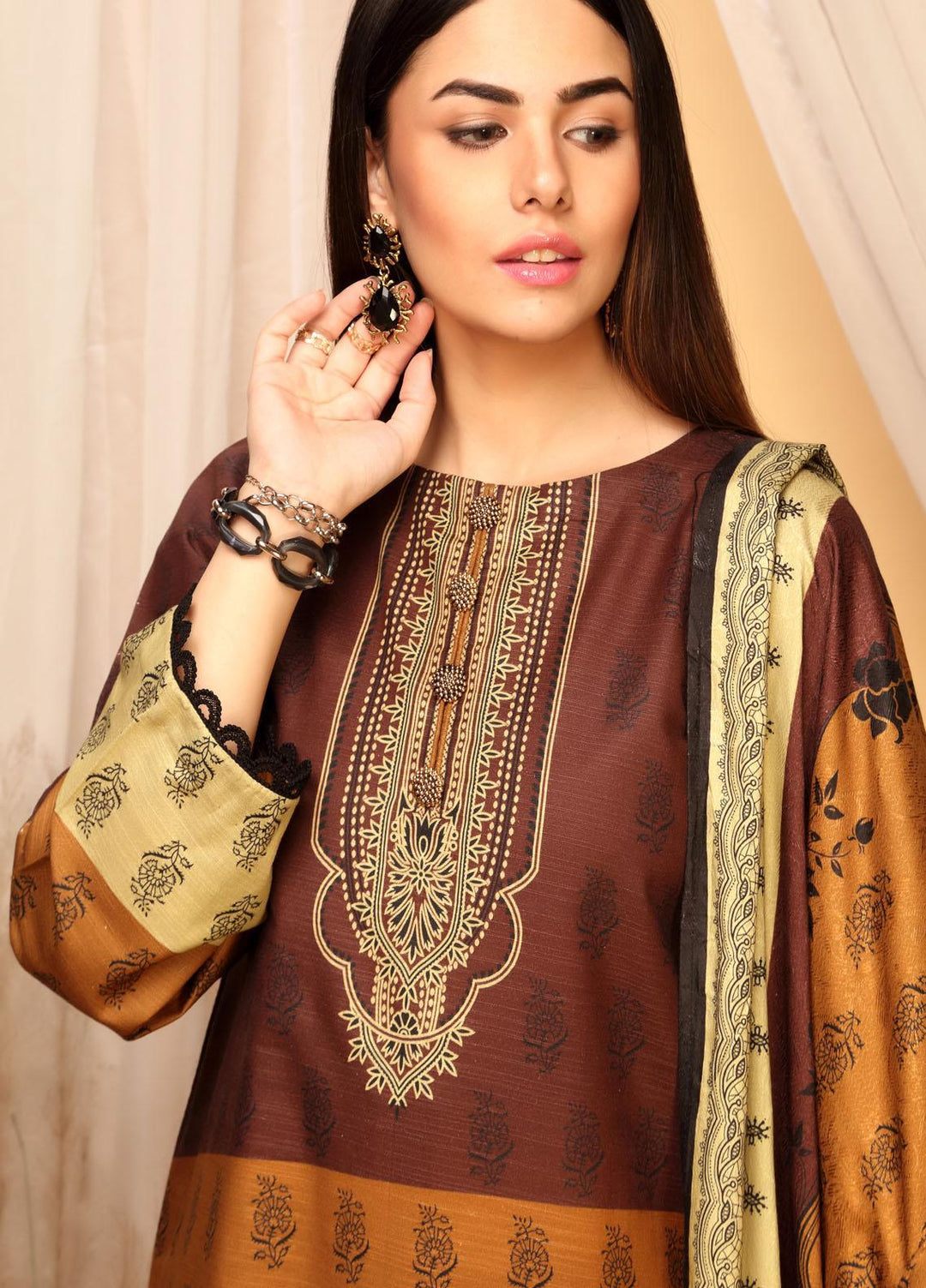 Ittehad Textiles Printed Khaddar Suits Unstitched 3 Piece IT21GK LF-GK-2102A - Winter Collection