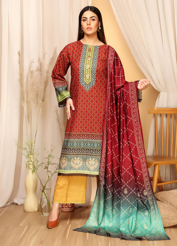 Ittehad Textiles Printed Khaddar Suits Unstitched 3 Piece IT21GK LF-GK-2103B - Winter Collection