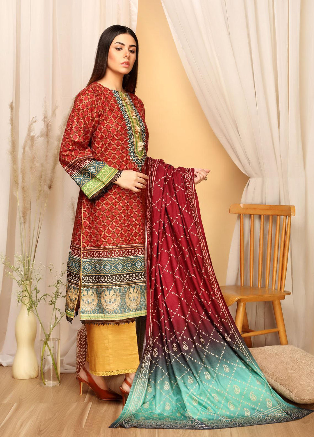 Ittehad Textiles Printed Khaddar Suits Unstitched 3 Piece IT21GK LF-GK-2103B - Winter Collection