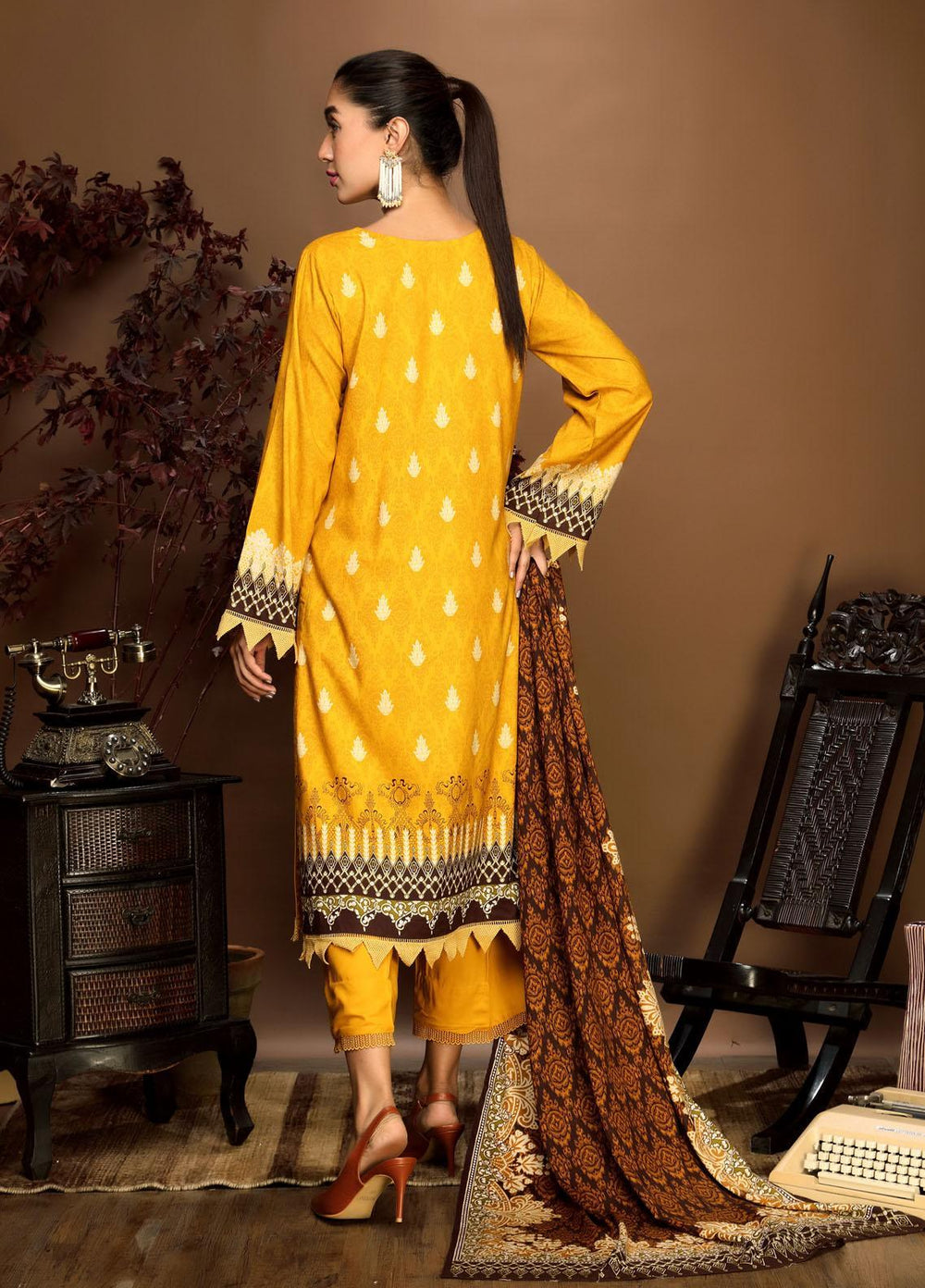 Ittehad Textiles Printed Linen Suits Unstitched 3 Piece IT21PL LF-GN-21701A - Winter Collection