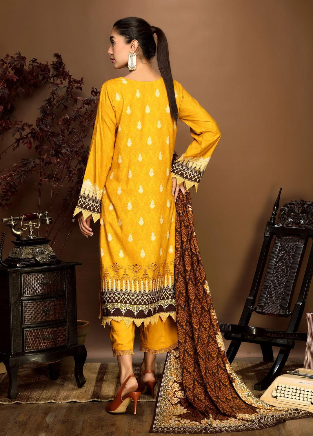 Ittehad Textiles Printed Linen Suits Unstitched 3 Piece IT21PL LF-GN-21701A - Winter Collection