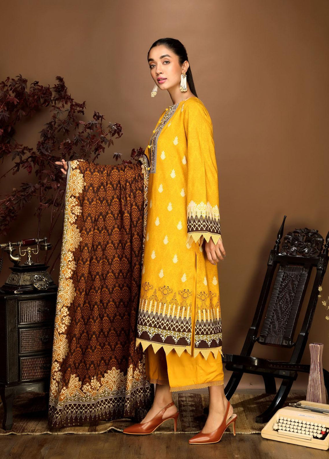 Ittehad Textiles Printed Linen Suits Unstitched 3 Piece IT21PL LF-GN-21701A - Winter Collection