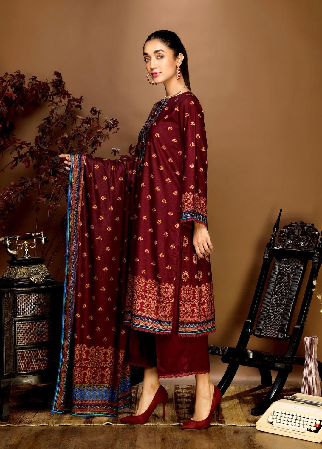 Ittehad Textiles Printed Linen Suits Unstitched 3 Piece IT21PL LF-GN-21702A - Winter Collection