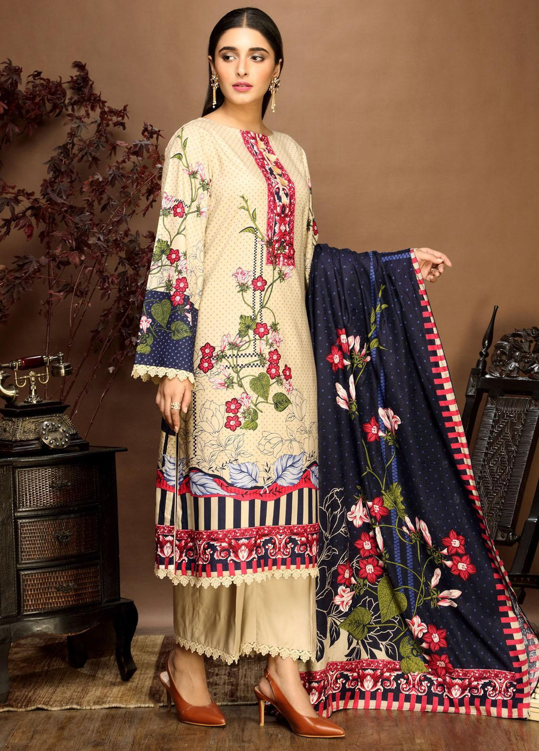 Ittehad Textiles Printed Linen Suits Unstitched 3 Piece IT21PL LF-GN-21705A - Winter Collection